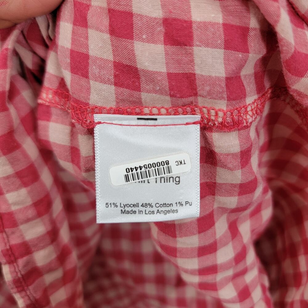 A SHIRT THING GINGHAM BLOUSE, SIZE L - Picture 4 of 6